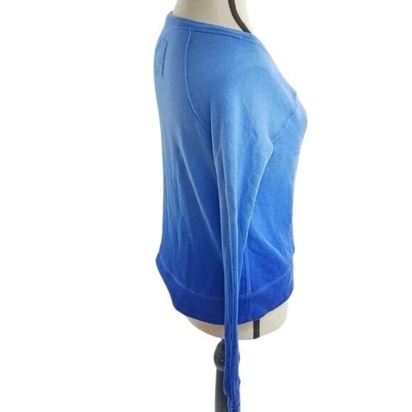 Hollister Womens S Blue Lace Front Pullover Sweatshirt Long Sleeve Top - Picture 4 of 7